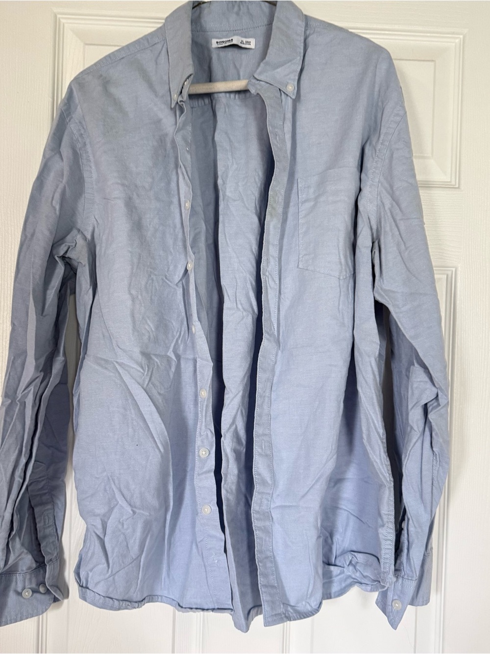 Sonoma Light Blue Men's Casual Button-Down Shirt